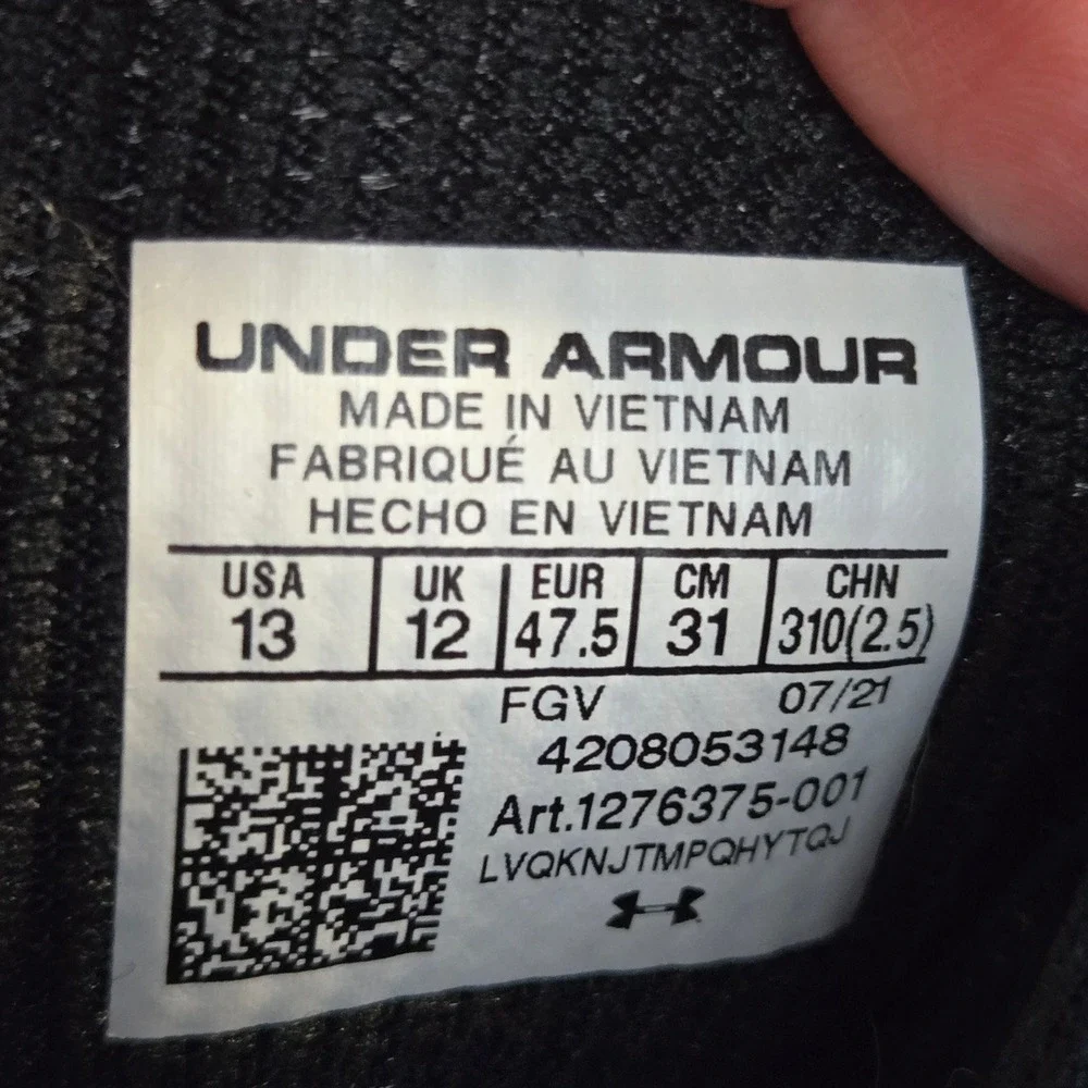 Under Armour Stellar Tactical Boots Mens 13 Black Composite Toe 1276375-001